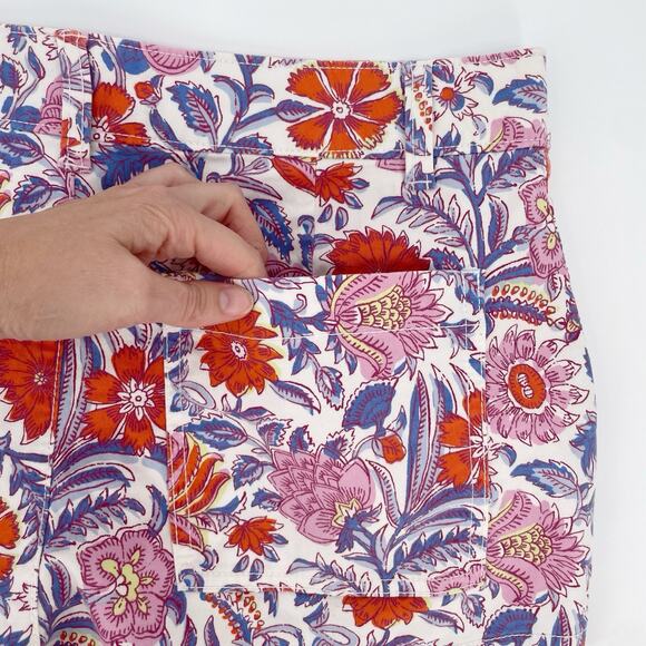 Gap For Good 3” Shorts Sz 4 Flower Floral Print Vacation Tropical Cotton New - Picture 7 of 8